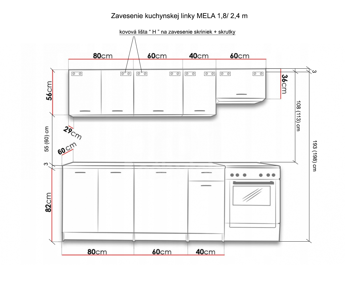 MELA zavesenie